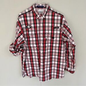 COLUMBIA Men’s Super Bonehead Georgia Bulldogs Long Sleeve Fishing Shirt XM7054